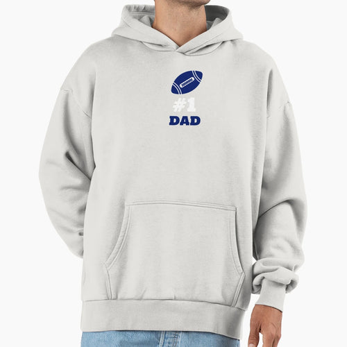 1 Dad Football Sports Fan Gift Hoodie - Novelty Apparel Unisex - T-Shirt, Sweatshirt, Hoodie
