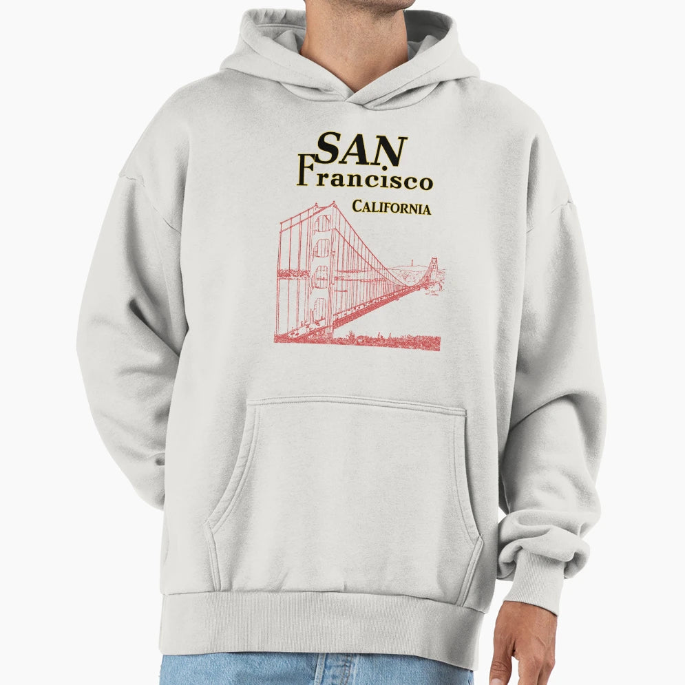 San Francisco California Golden Gate Hoodie - Aesthetic Graphic Men Women - T-Shirt, Sweatshirt, Hoodie