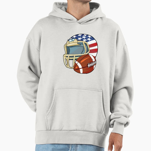American Football Helmet Hoodie - Aesthetic Graphic Unisex - T-Shirt, Sweatshirt, Hoodie