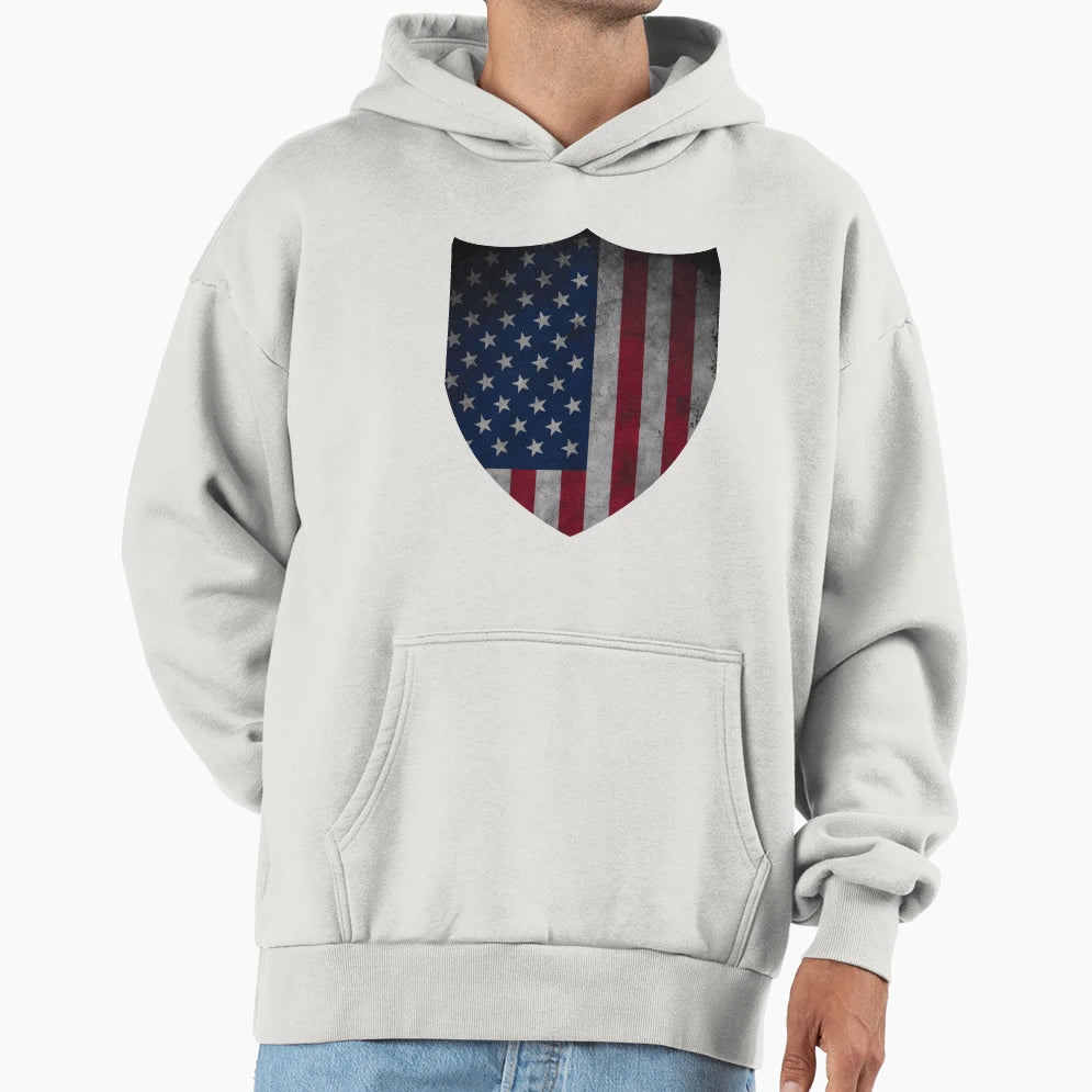 American Fishing Hoodie - Minimalist Print for Adults - T-Shirt, Sweatshirt, Hoodie