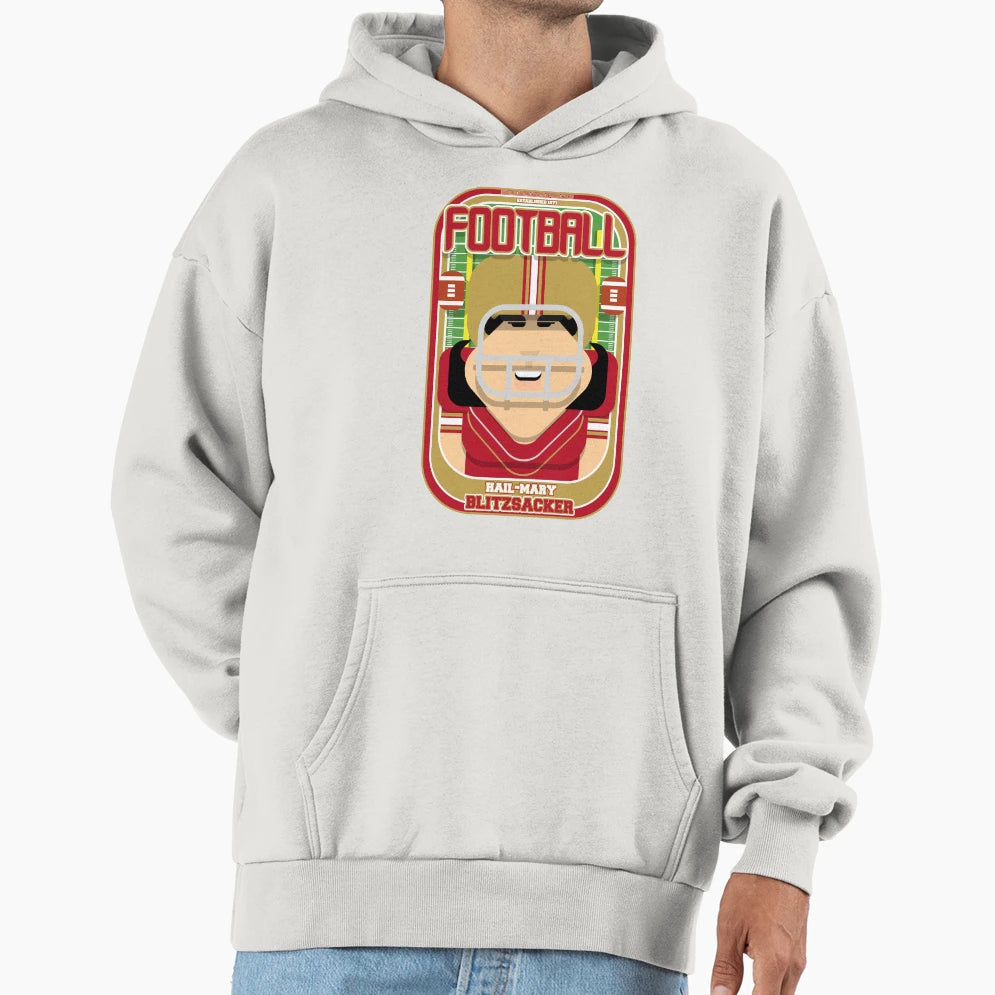 American Football Red And Gold Hail Hoodie - Fun Novelty Design Men Women - T-Shirt, Sweatshirt, Hoodie