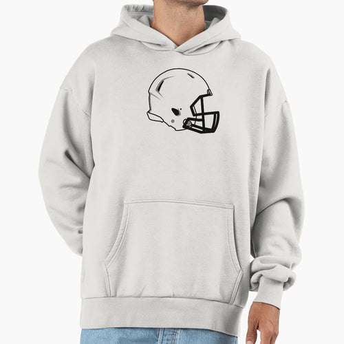 American Football Helmet White Hoodie - Trendy Graphic for Adults - T-Shirt, Sweatshirt, Hoodie