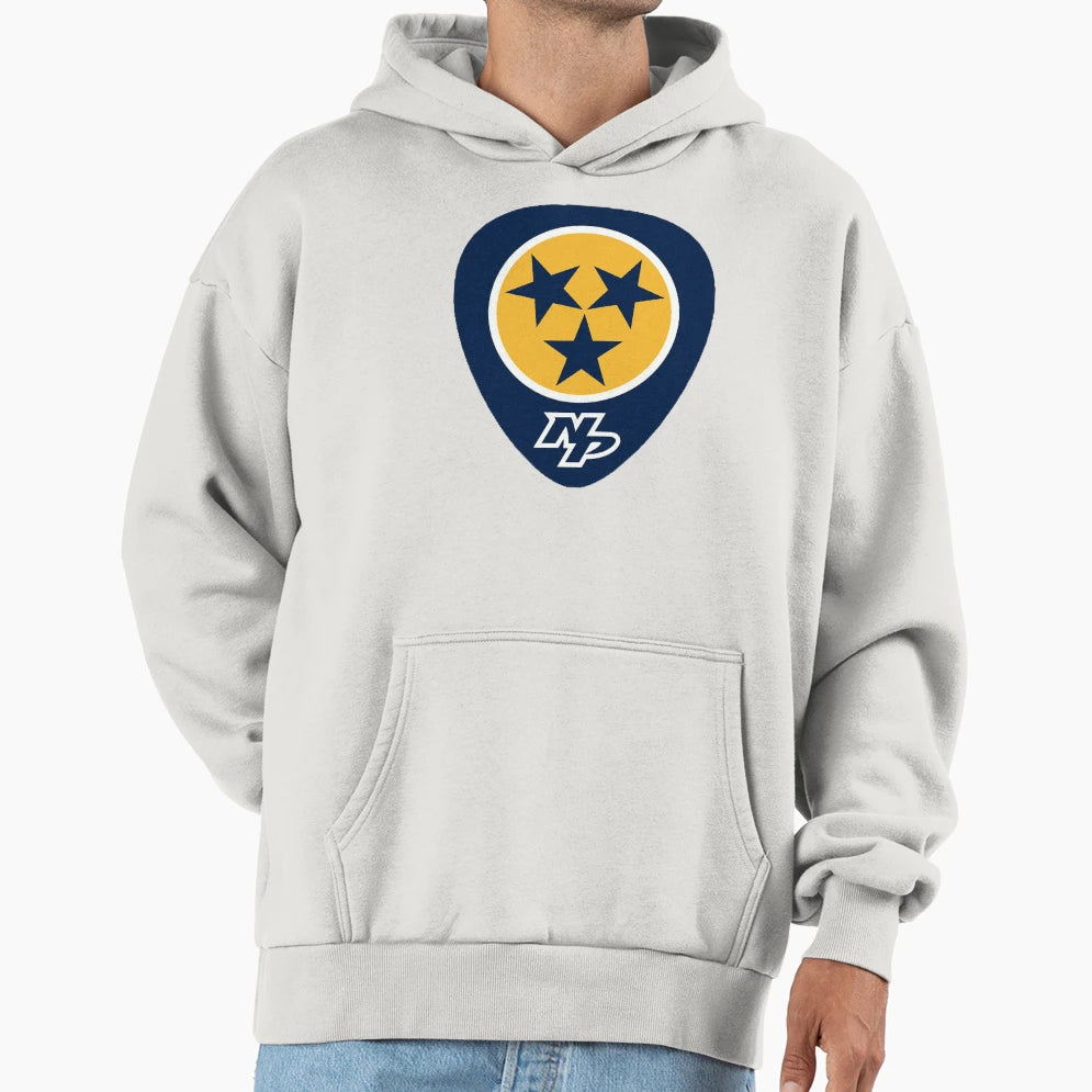 Nashville Predators Guitar Pick Tri Hoodie - Minimalist Print Men Women - T-Shirt, Sweatshirt, Hoodie