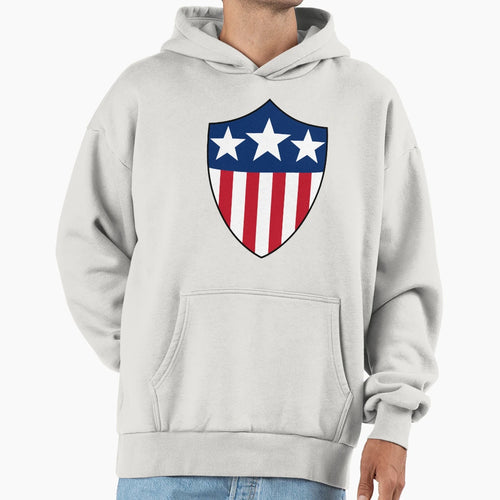 Usa Patriotic Shield Hoodie - Streetwear Style for Adults - T-Shirt, Sweatshirt, Hoodie