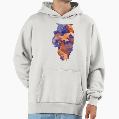 Illinois Hoodie - Custom Art Print for Adults - T-Shirt, Sweatshirt, Hoodie