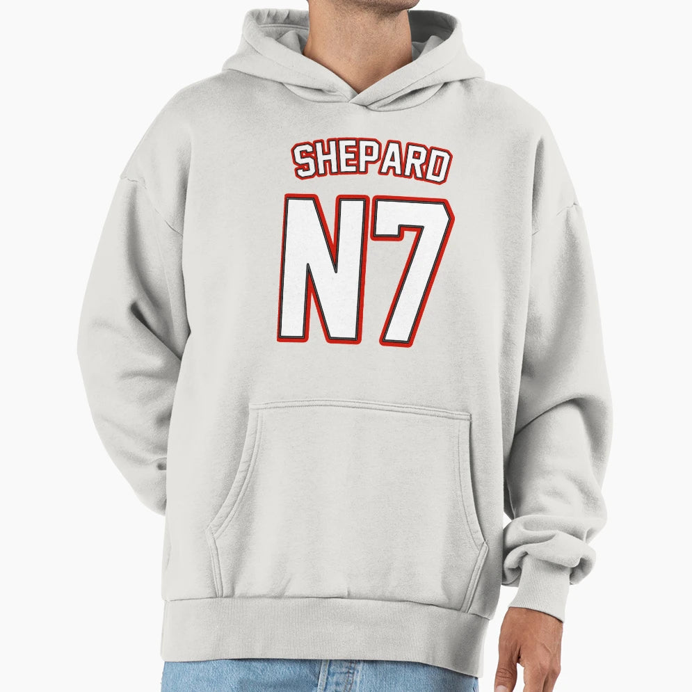 Great Commander Shepard Jersey Mass Hoodie - Graphic Print Men Women - T-Shirt, Sweatshirt, Hoodie