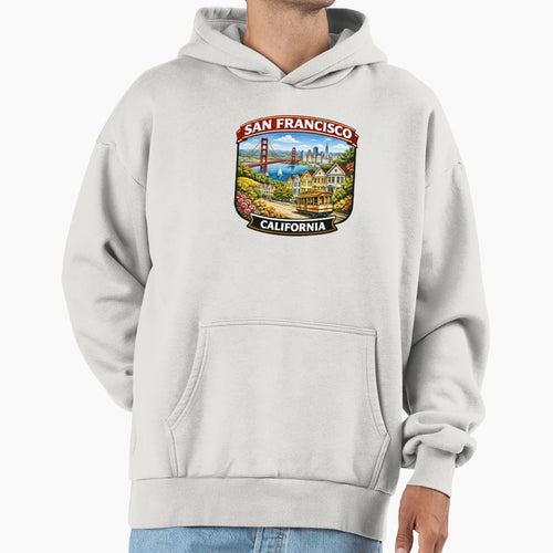 San Francisco California Hoodie - Graphic Print Unisex - T-Shirt, Sweatshirt, Hoodie
