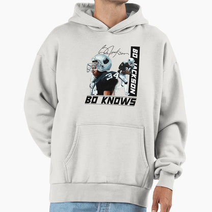 Bo Jackson Bo Knows Signature Legend Hoodie - Novelty Apparel Unisex - T-Shirt, Sweatshirt, Hoodie