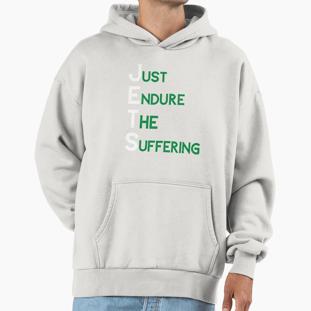 Just Endure Suffering Funny Football T-Shirt - Casual Everyday Wear Unisex - T-Shirt, Sweatshirt, Hoodie