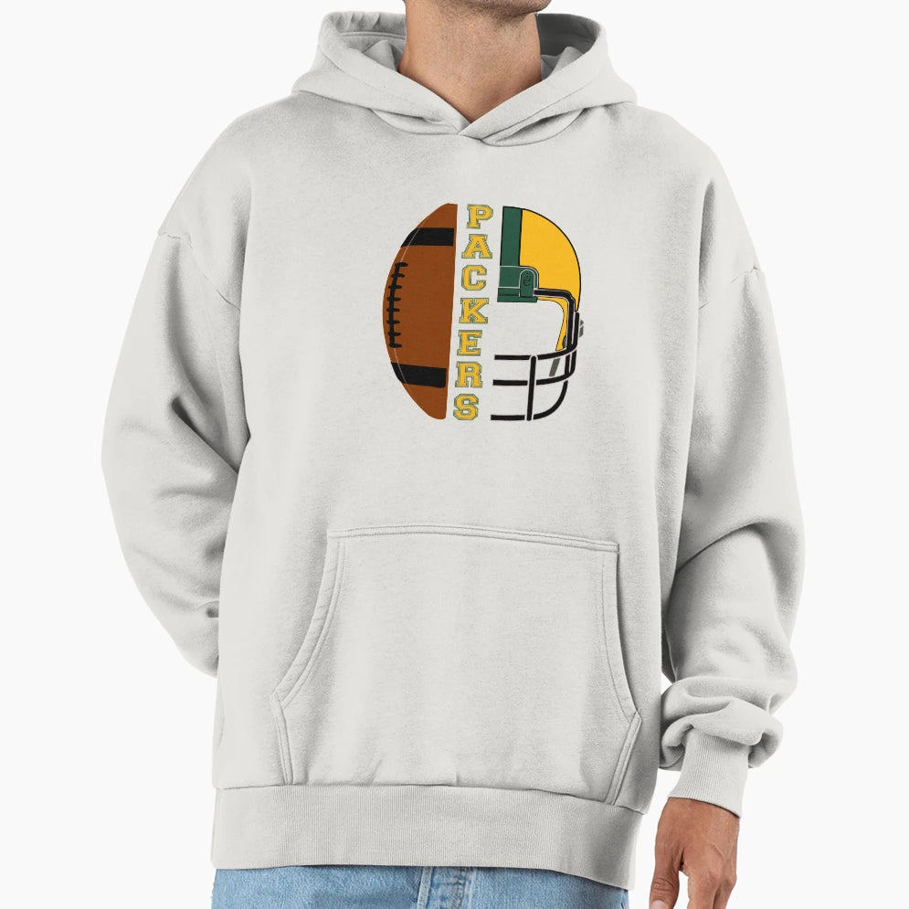 Wisconsin Football Helmet Hoodie - Minimalist Print Men Women - T-Shirt, Sweatshirt, Hoodie