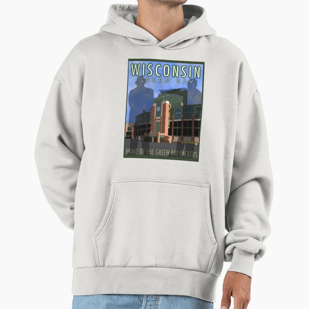 Green Bay Wisconsin Hoodie - Graphic Print Men Women - T-Shirt, Sweatshirt, Hoodie