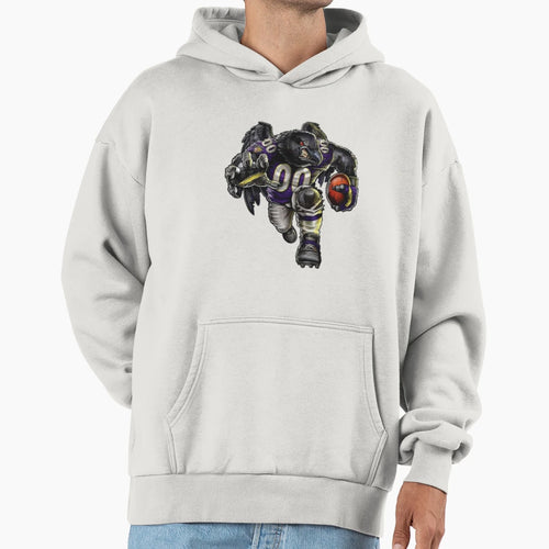 Baltimore Ravens Nfl Mascot Hoodie - Casual Everyday Wear Unisex - T-Shirt, Sweatshirt, Hoodie
