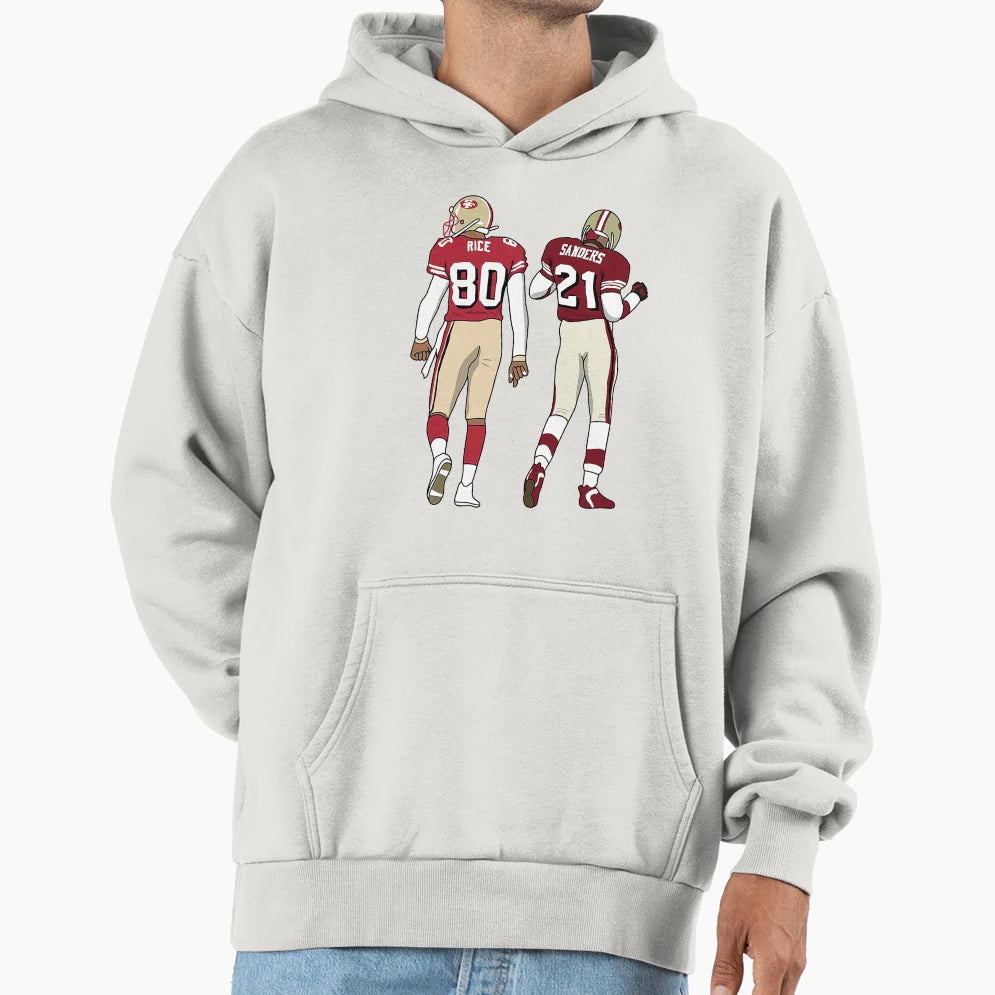 Deion Sanders Jerry Rice Hoodie - Trendy Graphic Men Women - T-Shirt, Sweatshirt, Hoodie