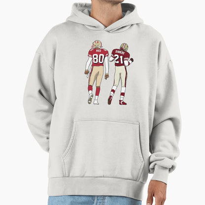 Deion Sanders Jerry Rice Hoodie - Trendy Graphic Men Women - T-Shirt, Sweatshirt, Hoodie