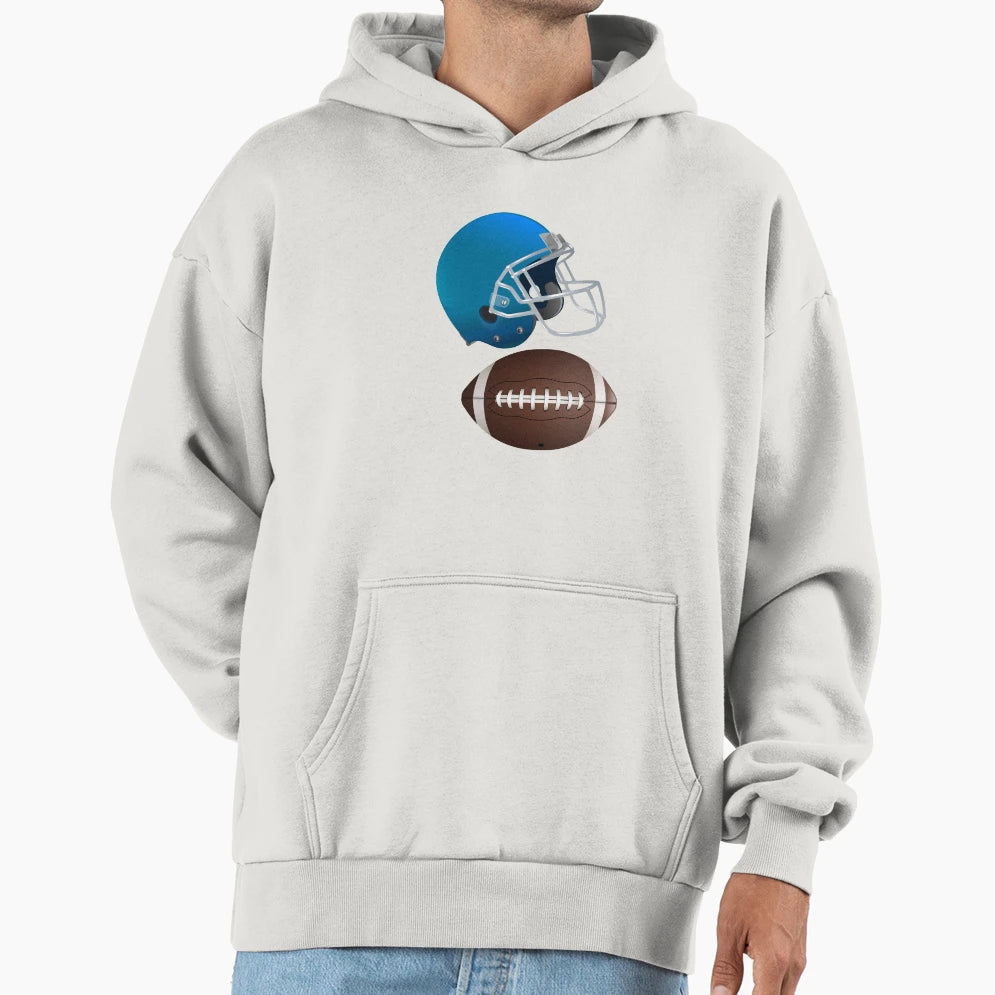 Football Gameday Helmet And Ball Hoodie - Streetwear Style Unisex - T-Shirt, Sweatshirt, Hoodie