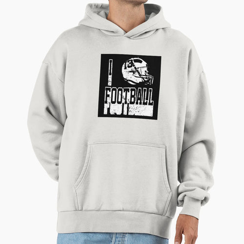 I Love Football Hoodie - Graphic Print Men Women - T-Shirt, Sweatshirt, Hoodie