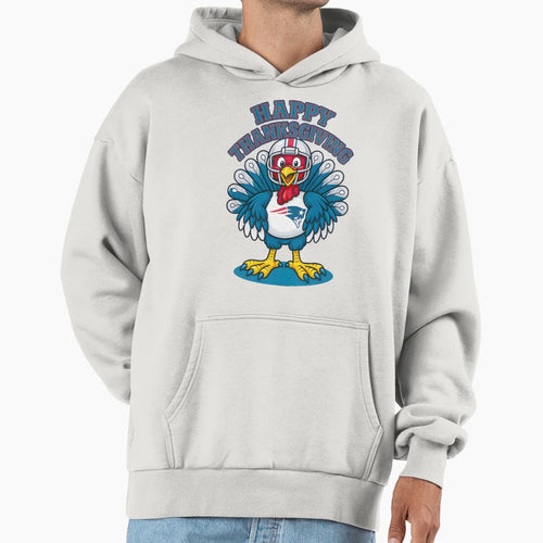 Thanksgiving Turkey Football Fan Hoodie - Fun Novelty Design Men Women - T-Shirt, Sweatshirt, Hoodie