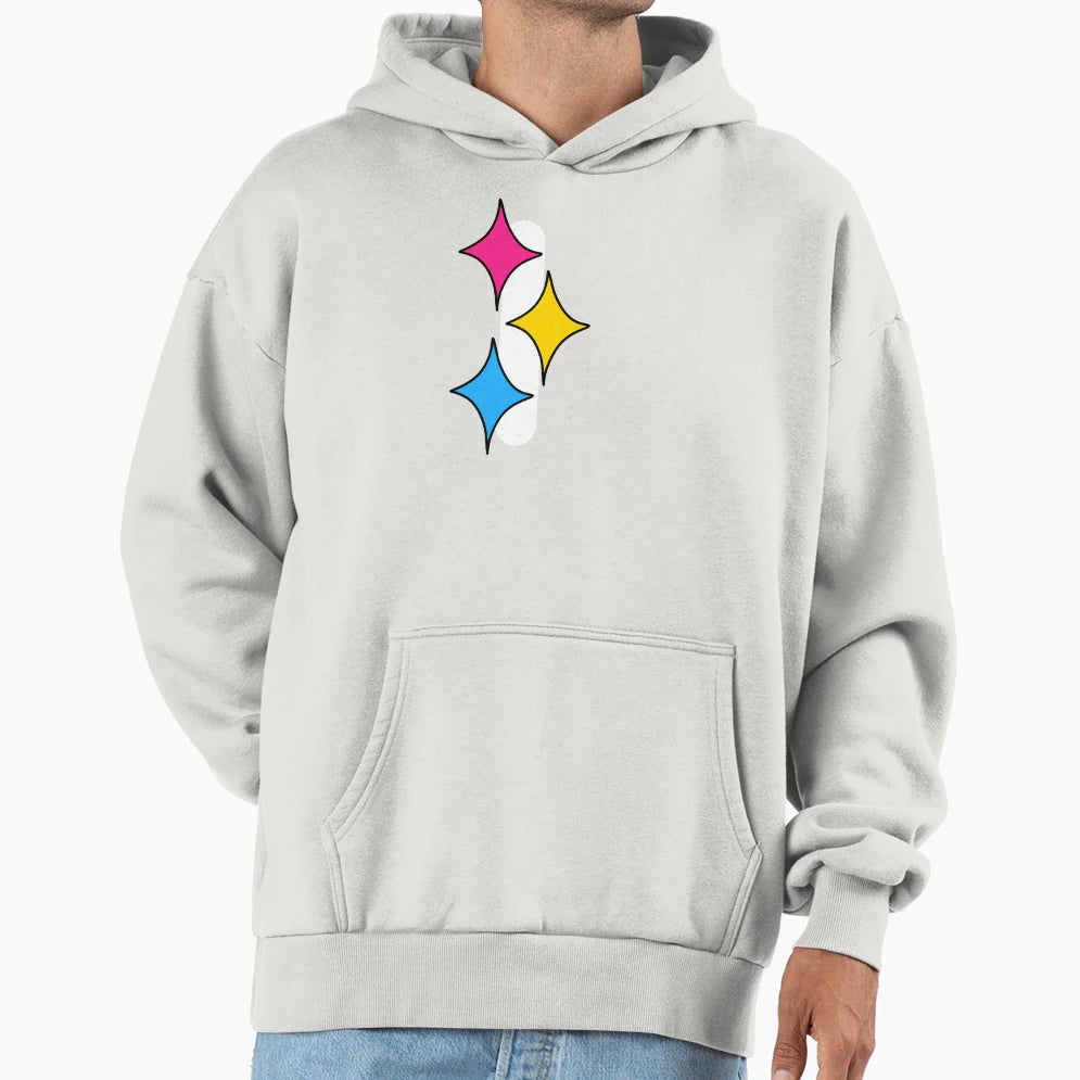 Pan Pride Stars Hoodie - Aesthetic Graphic for Adults - T-Shirt, Sweatshirt, Hoodie