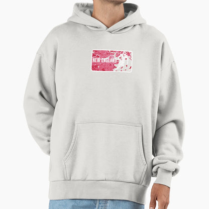 New England Football Player Street Map Hoodie - Aesthetic Graphic Unisex - T-Shirt, Sweatshirt, Hoodie