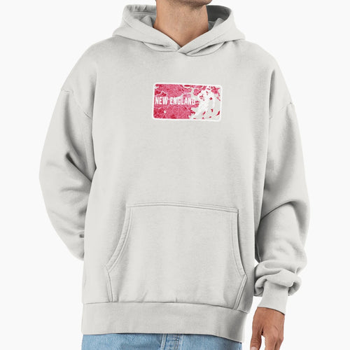 New England Football Player Street Map Hoodie - Aesthetic Graphic Unisex - T-Shirt, Sweatshirt, Hoodie