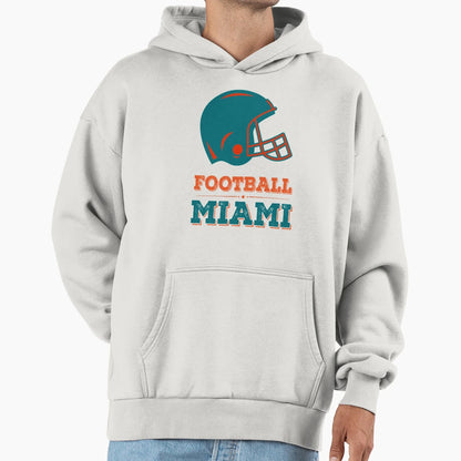 Miami Football Hoodie - Streetwear Style Men Women - T-Shirt, Sweatshirt, Hoodie