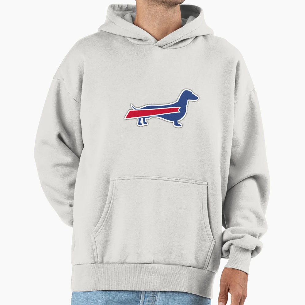 Buffalo Bills Dachshund 1 Hoodie - Casual Everyday Wear for Adults - T-Shirt, Sweatshirt, Hoodie
