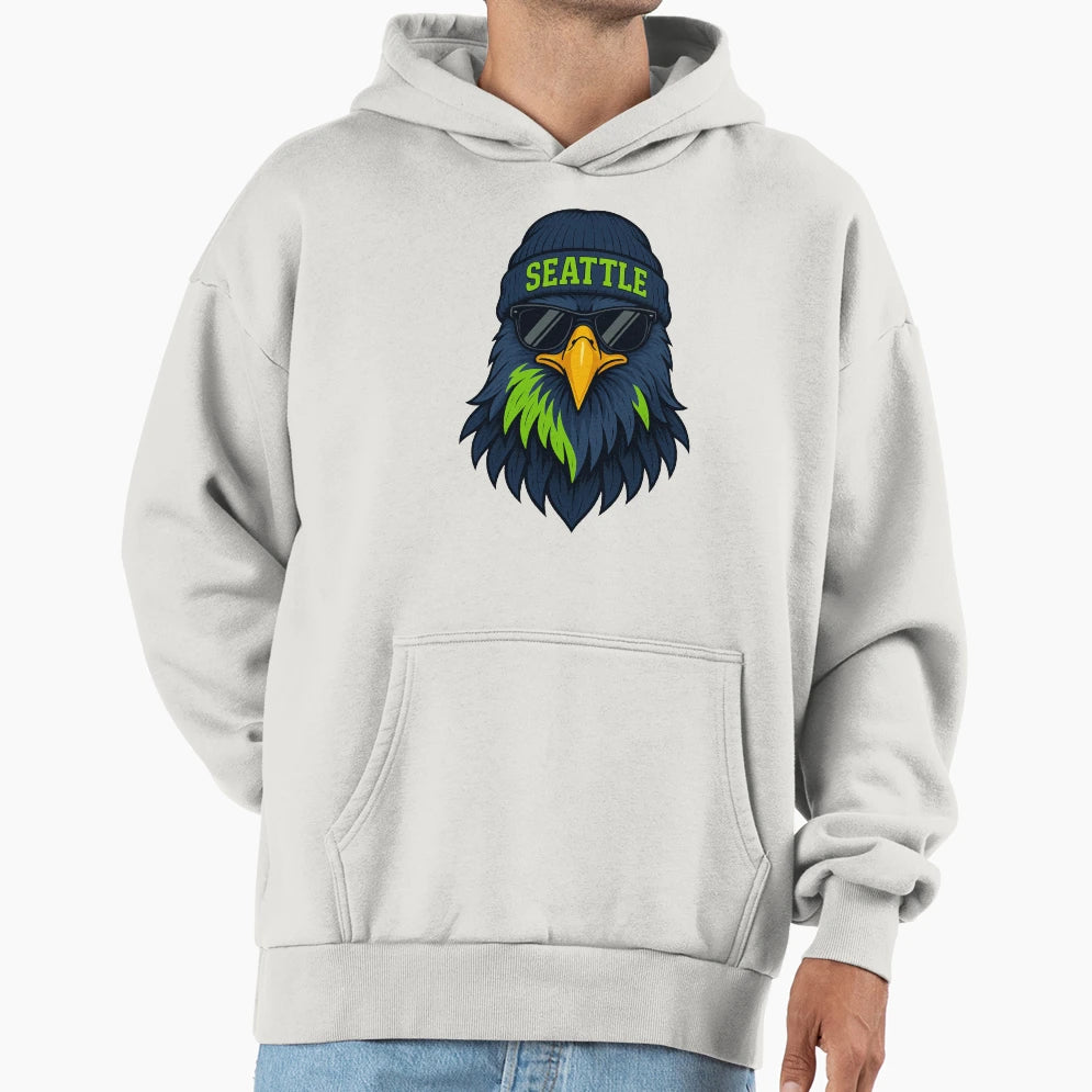 Seattle Seahawk Fan Art Hoodie - Trendy Graphic Men Women - T-Shirt, Sweatshirt, Hoodie