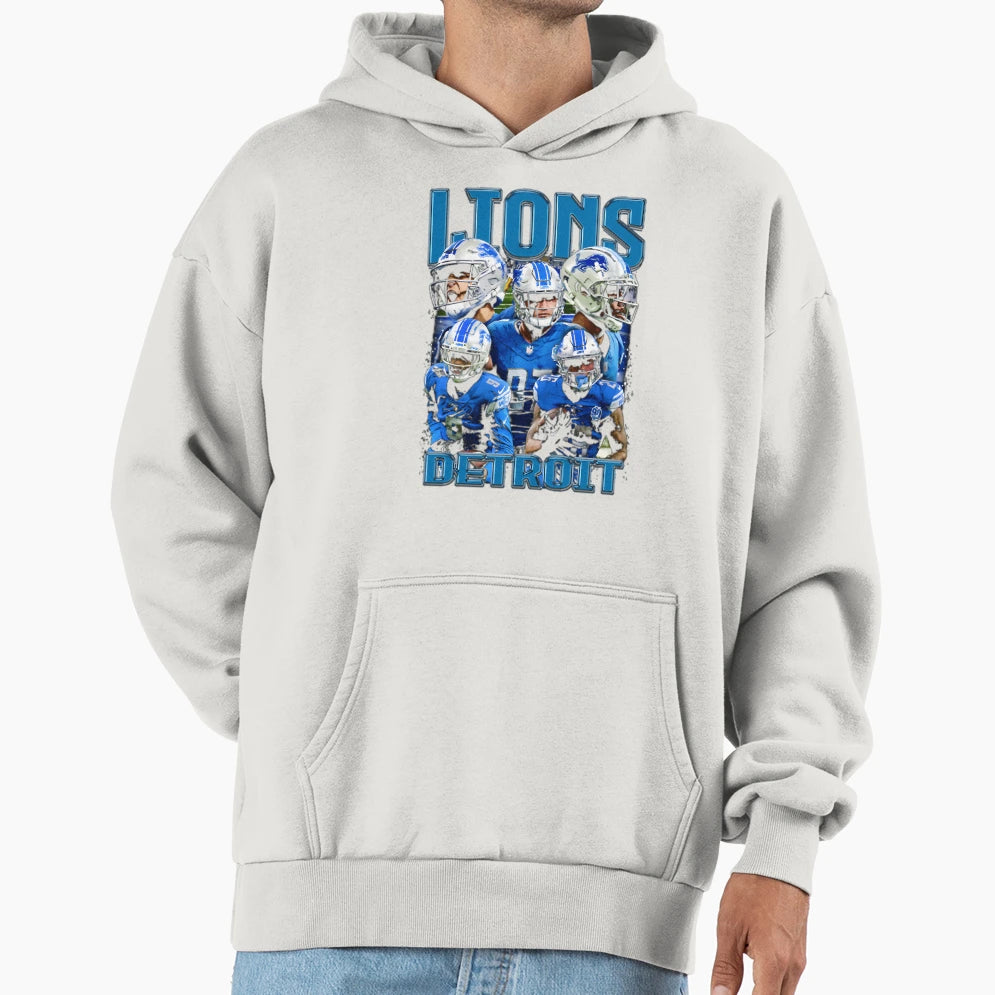 Detroit Lions Hoodie - Minimalist Print for Adults - T-Shirt, Sweatshirt, Hoodie