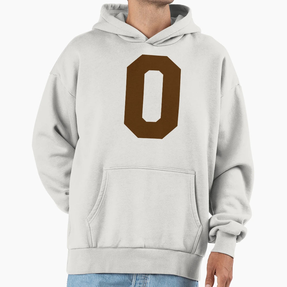 Alphabet Brown O Sports Letter O Hoodie - Unique Graphic for Adults - T-Shirt, Sweatshirt, Hoodie