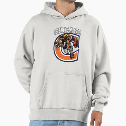 Chicago Football Hoodie - Graphic Print Men Women - T-Shirt, Sweatshirt, Hoodie