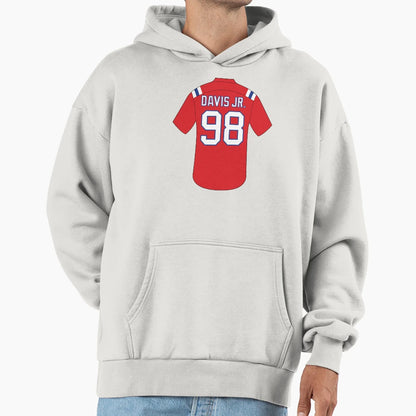 Carl Davis Jr Jersey Number 98 Hoodie - Fun Novelty Design Unisex - T-Shirt, Sweatshirt, Hoodie