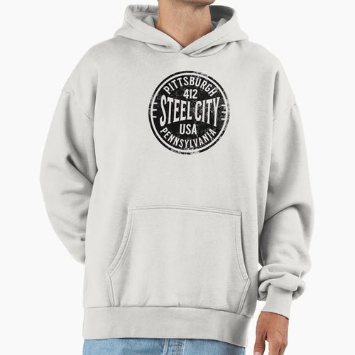 Pittsburgh Pennsylvania Steel City 412 Hoodie - Unique Graphic for Adults - T-Shirt, Sweatshirt, Hoodie