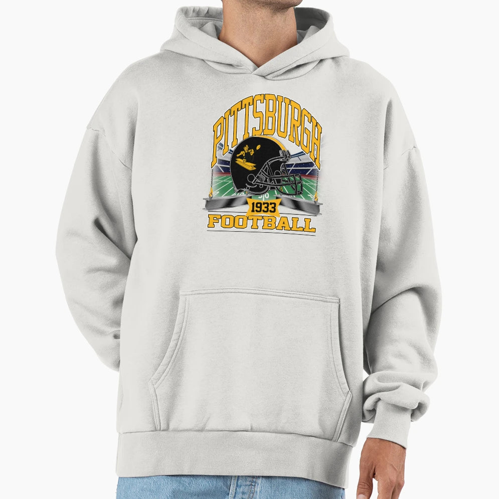 Pittsburgh Football Gridiron Legacy V2 Hoodie - Novelty Apparel for Adults - T-Shirt, Sweatshirt, Hoodie