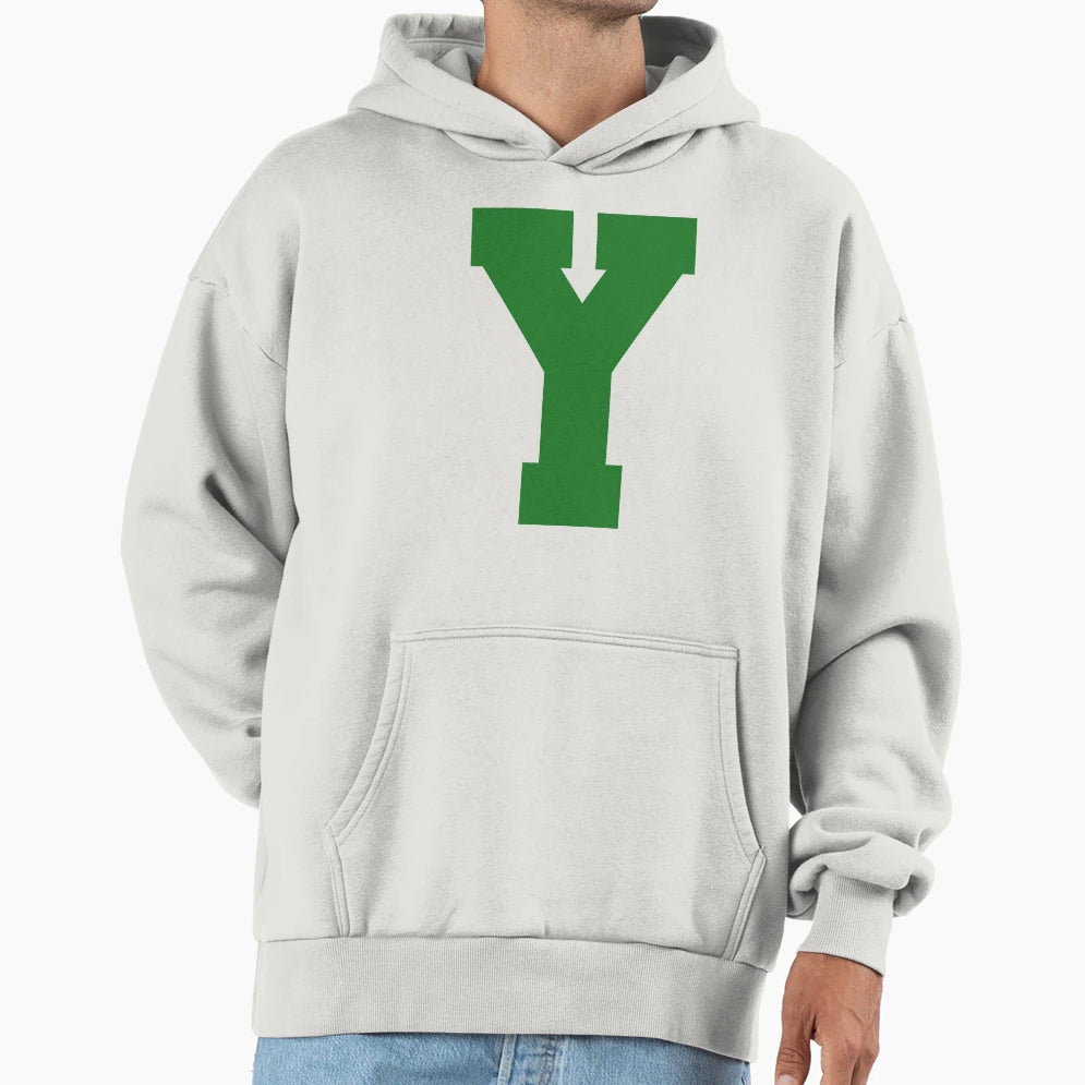 Alphabet Green Y Sports Letter Y Hoodie - Minimalist Print Men Women - T-Shirt, Sweatshirt, Hoodie