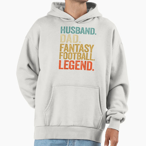 Mens Husband Dad Fantasy Football Hoodie - Custom Art Print Men Women - T-Shirt, Sweatshirt, Hoodie