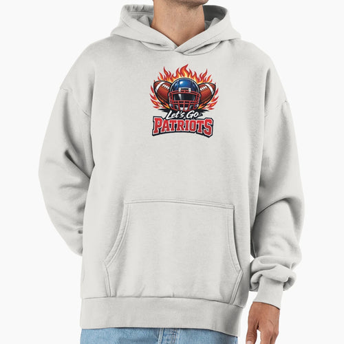 Lets Go Patriots Football Hoodie - Graphic Print Unisex - T-Shirt, Sweatshirt, Hoodie