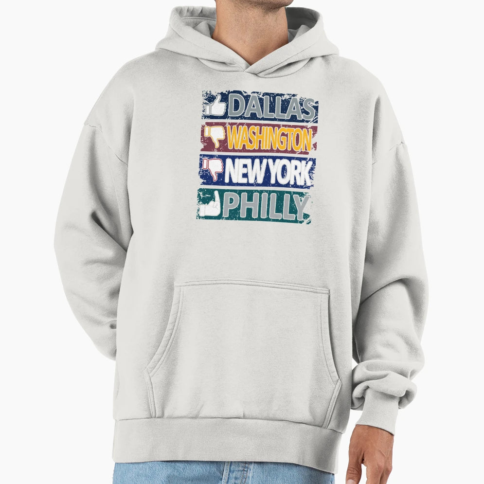 Funny Dallas Football Fan East Standings Hoodie - Trendy Graphic Unisex - T-Shirt, Sweatshirt, Hoodie