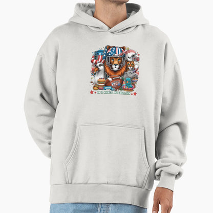 Sports Animal Lover Gift American Football Hoodie - Novelty Apparel Unisex - T-Shirt, Sweatshirt, Hoodie