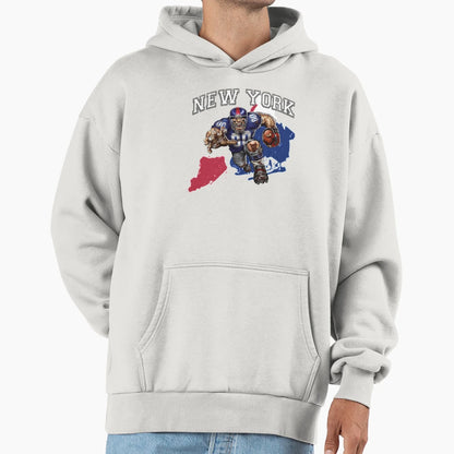 New York Football Detroit Football Hoodie - Casual Everyday Wear Men Women - T-Shirt, Sweatshirt, Hoodie