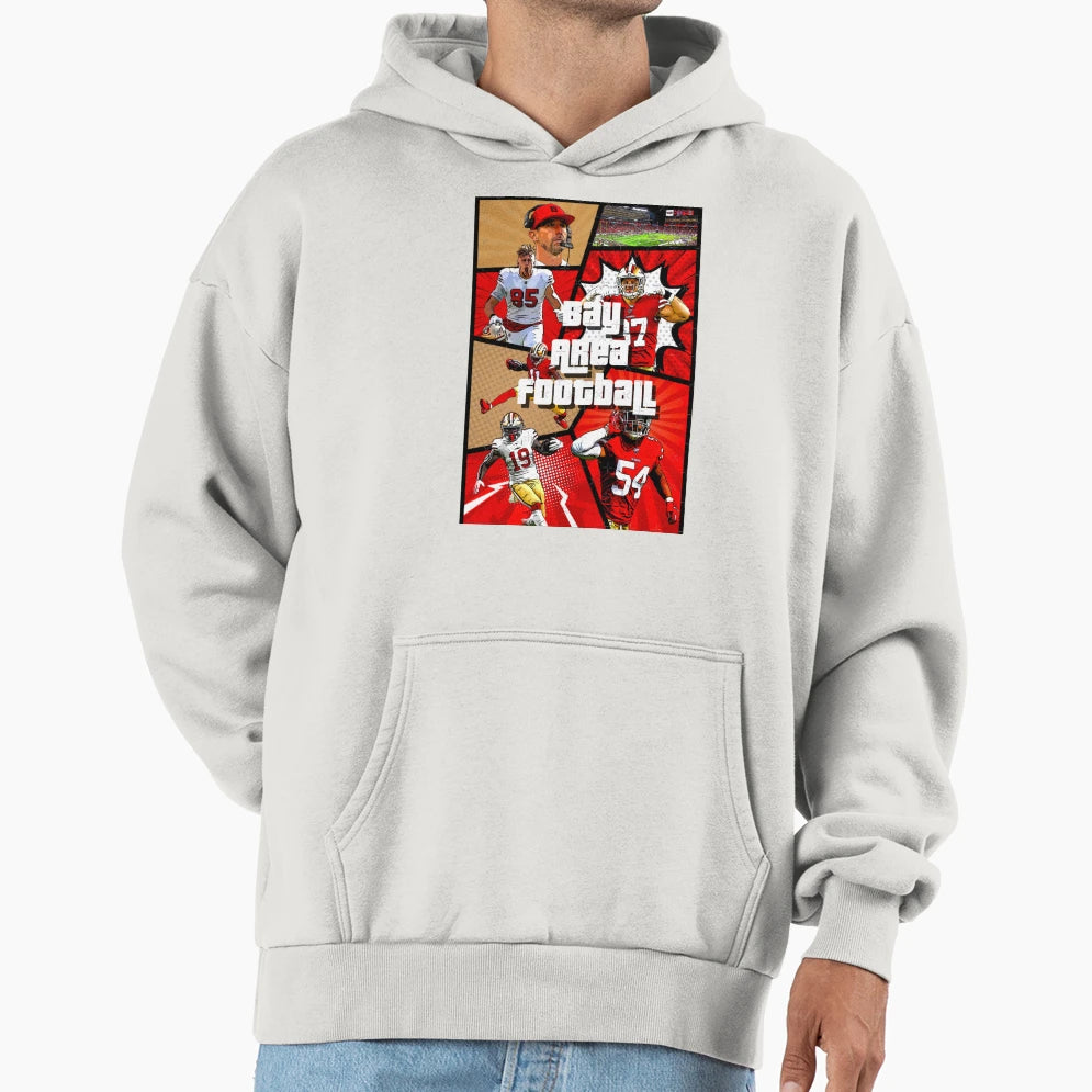 Bay Area Football Hoodie - Casual Everyday Wear Unisex - T-Shirt, Sweatshirt, Hoodie