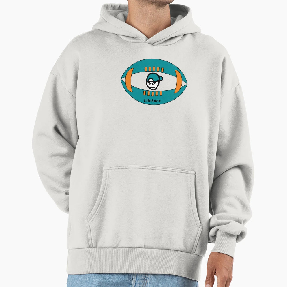 Miami Dolphins Colors Lifesucx Angry Hoodie - Casual Everyday Wear Unisex - T-Shirt, Sweatshirt, Hoodie