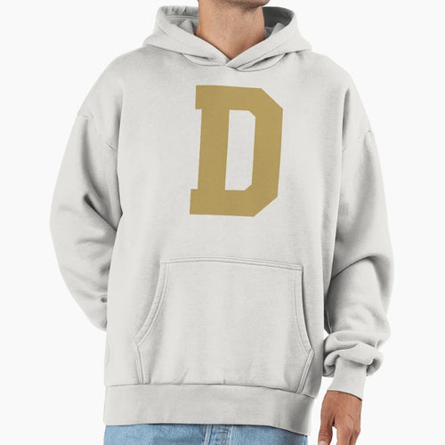 Alphabet Gold D Sports Letter D Hoodie - Graphic Print for Adults - T-Shirt, Sweatshirt, Hoodie