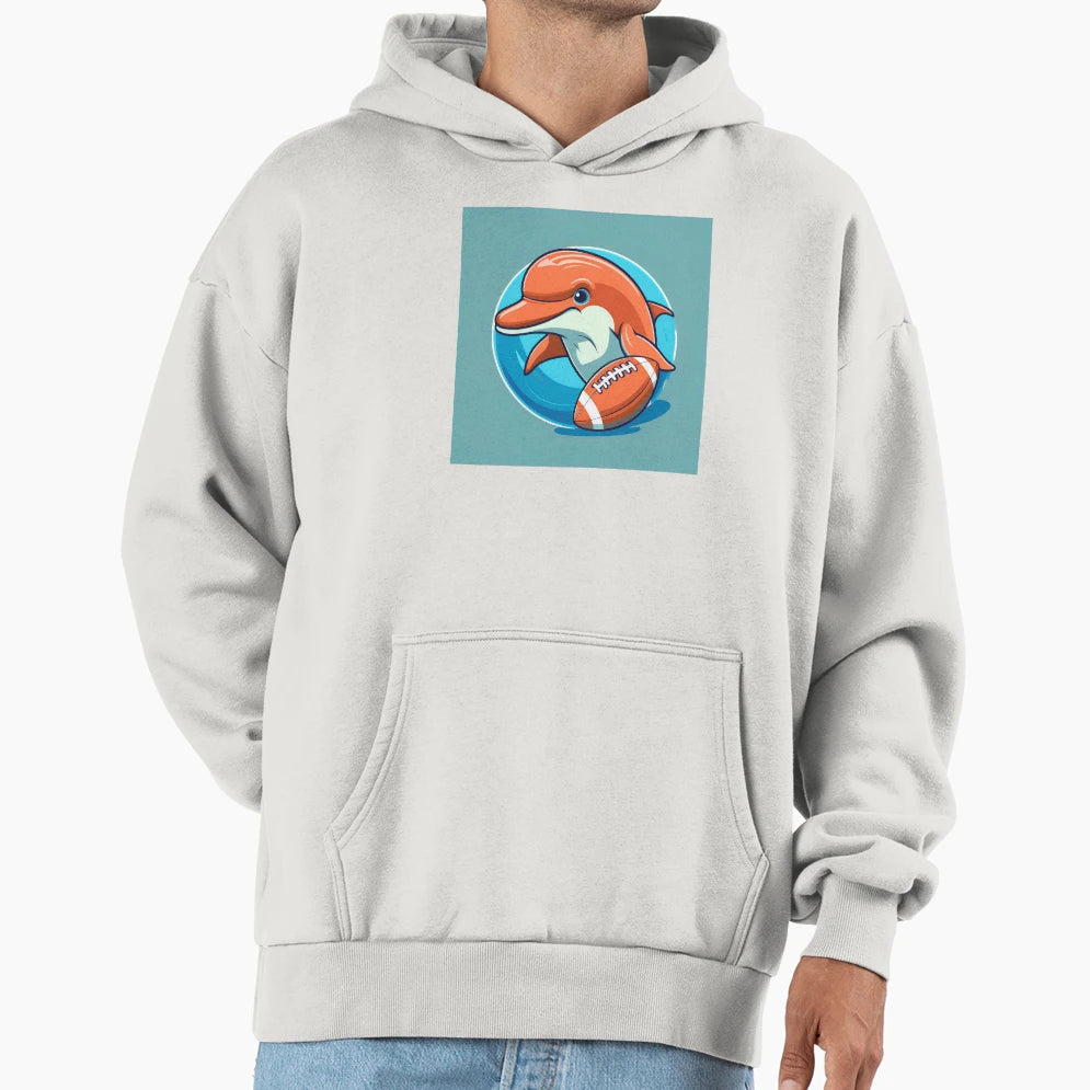 Dolphin Hoodie - Fun Novelty Design for Adults - T-Shirt, Sweatshirt, Hoodie