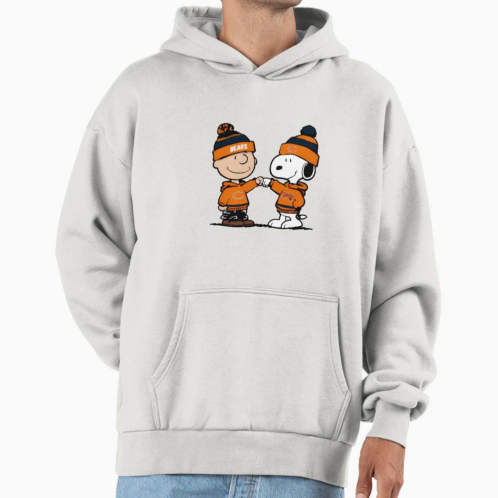 Chicago Bears Snoopy Hoodie - Graphic Print Men Women - T-Shirt, Sweatshirt, Hoodie