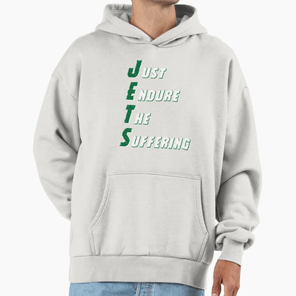 Just Endure Suffering Funny Rule Hoodie - Novelty Apparel for Adults - T-Shirt, Sweatshirt, Hoodie