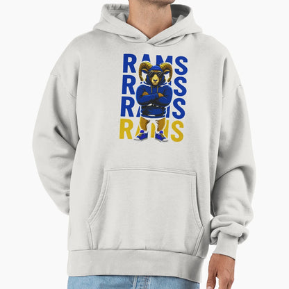Rams Whose House Ram Game Day Hoodie - Trendy Graphic Men Women - T-Shirt, Sweatshirt, Hoodie