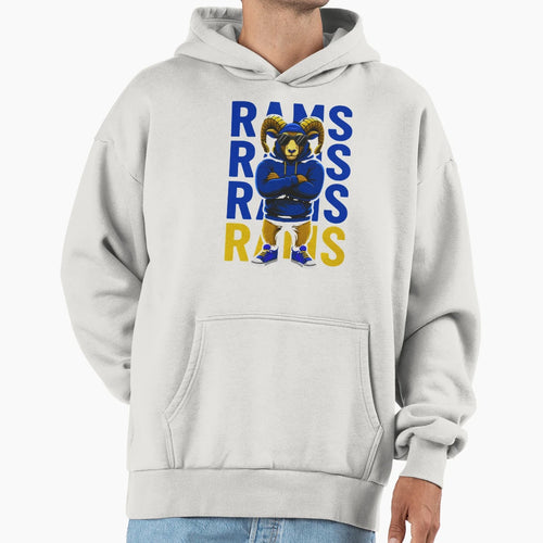 Rams Whose House Ram Game Day Hoodie - Trendy Graphic Men Women - T-Shirt, Sweatshirt, Hoodie