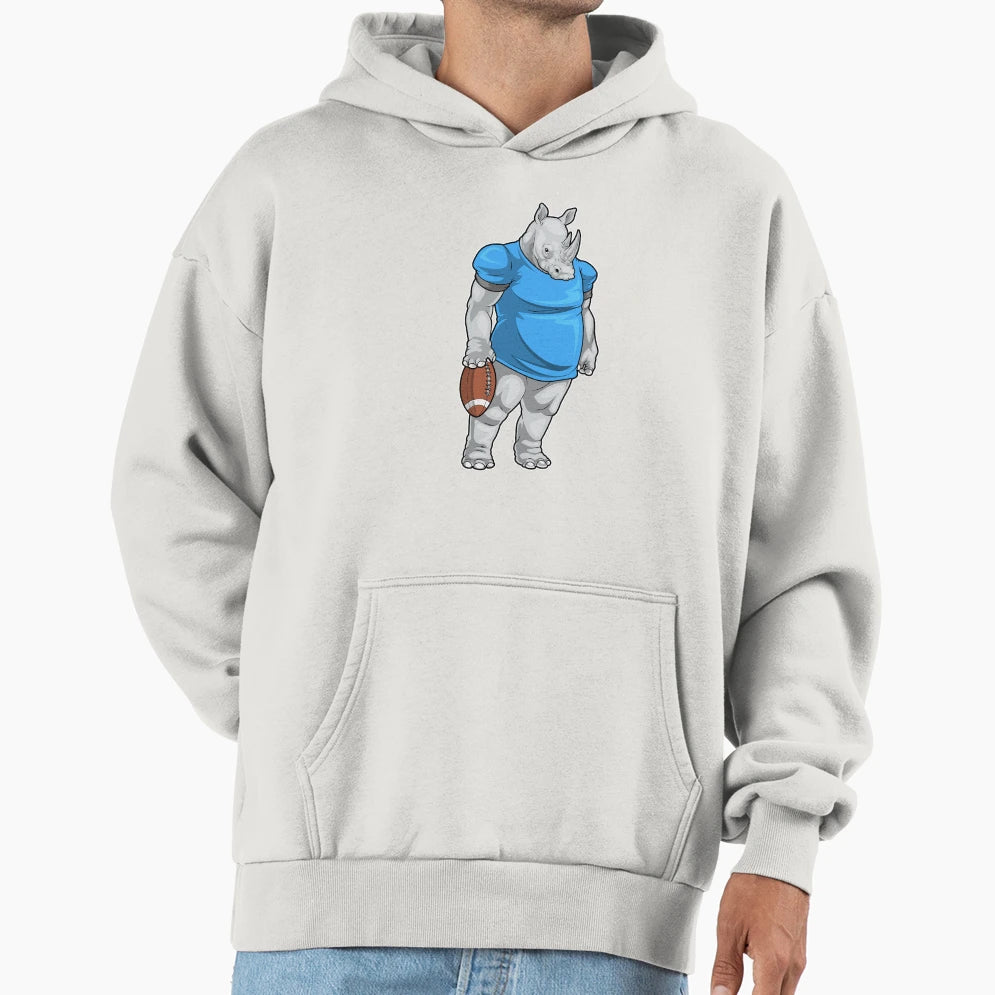 Rhino American Football Sports Hoodie - Trendy Graphic Unisex - T-Shirt, Sweatshirt, Hoodie