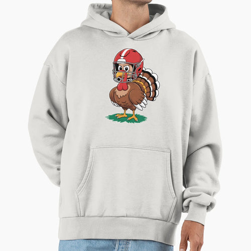 Thanksgiving Football Football Turkey Hoodie - Trendy Graphic for Adults - T-Shirt, Sweatshirt, Hoodie