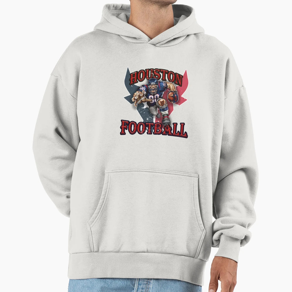 Houston Football Hoodie - Trendy Graphic for Adults - T-Shirt, Sweatshirt, Hoodie